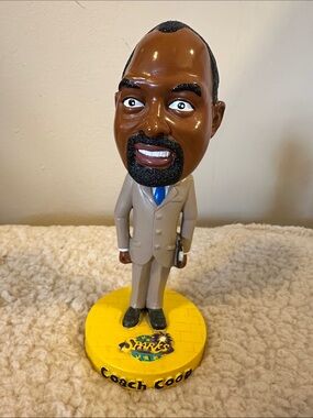 Sparks Tan Suited Coach Coop Bobblehead with Yellow Base pre-owned